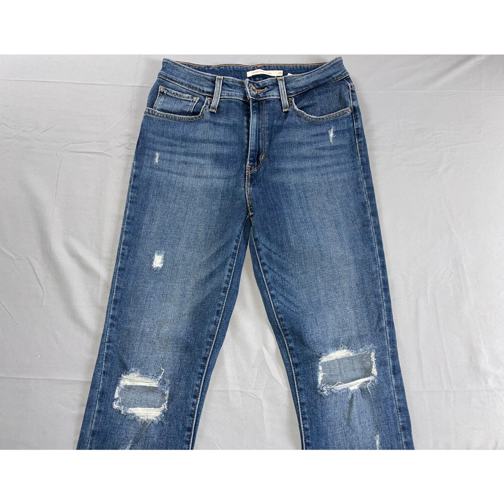 Levis 721 High Rise Skinny Destroyed Stretched Denim Jeans. Women's 28, GUC!! - Picture 1 of 9
